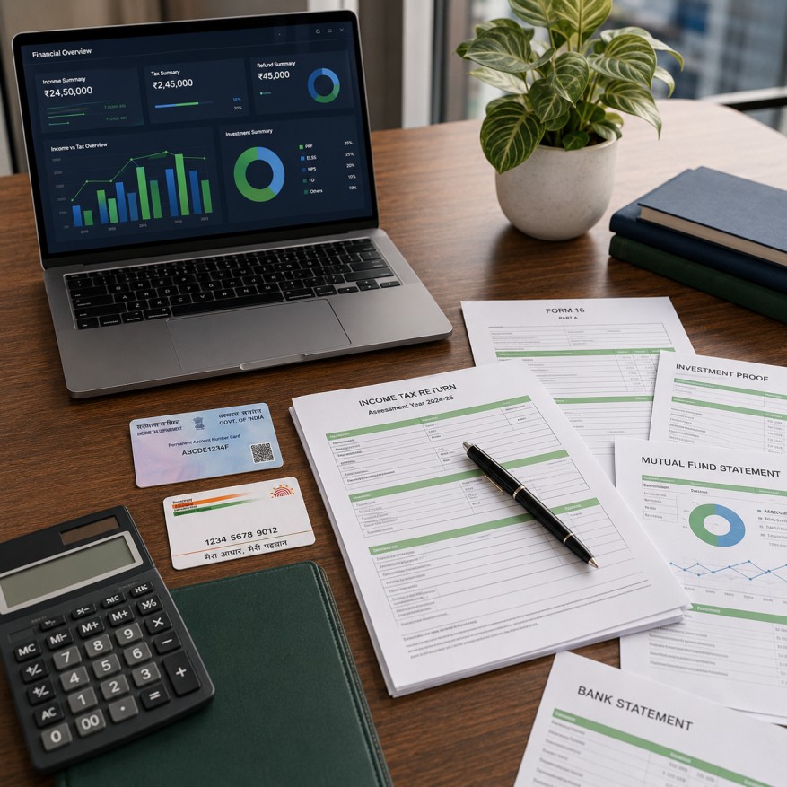 Income Tax Return Filing Documents and Financial Records for Tax Compliance (1)